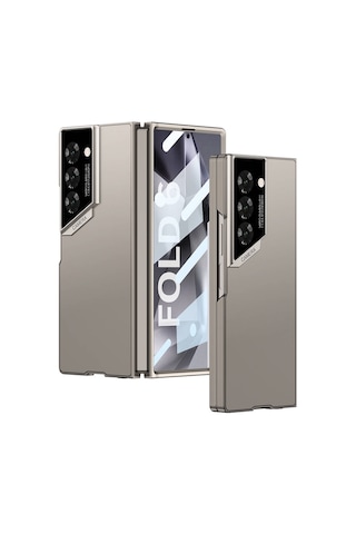 Galaxy Uyumlu Z Fold 6 Kılıf Ultra İnce Kamera Korumalı Sert Rubber Uzrm 3. Seri Procase Kapak-titanyum-gri Titanyum-gri