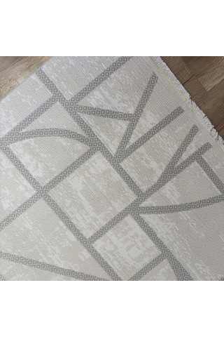 Hoom Rugs Grandy 5212 Krem Kaymaz Pamuk Taban Modern Halı Krem