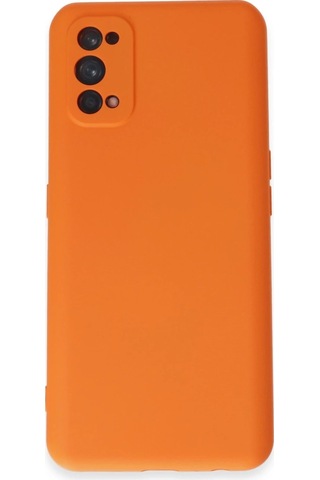Realme 7 Pro Kılıf Nano İçi Kadife Silikon - Turuncu Düz Renkli