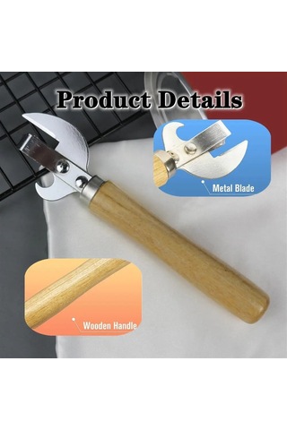 Liangmei Konserve Açacağı, Çok Fonksiyonlu Şişe Açacağı, Ahşap