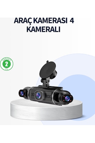 4 Kameralı Araç İçi Kamera 1080p Gps Takip Wifi Gece Görüşlü 22289782