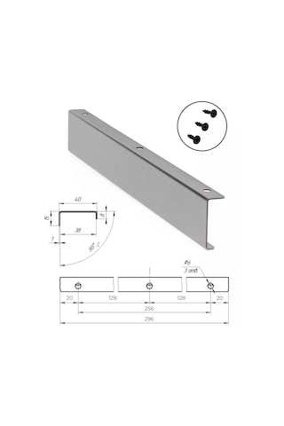 Dayorder Mobilya İçin Gizli Metal Kulp 4 Adet 179154468 Gri