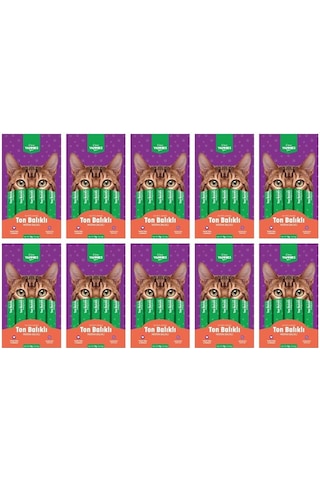 Kiwi Yammies Ton Balıklı Morina Balıklı Sıvı Kedi Ödül Maması 10 Paket