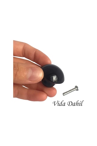 15 Adet Siyah Mantar Düğme Kulp Mobilya Çekmece Dolap Kapak Kulbu Metal Kulp Aksesuarları Vidalı