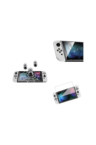 Cafele Seri-2 Temperli Nintendo Switch Oled Cam Ekran Koruyucu