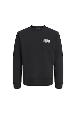 Jack & Jones Erkek Gögüs Baskili Bisiklet Yaka Sweatshirt - Aero - 12298492 Siyah