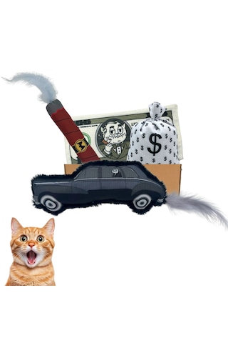 Miyav Mafya Temalı 4'lu Kedi Oyuncak Seti