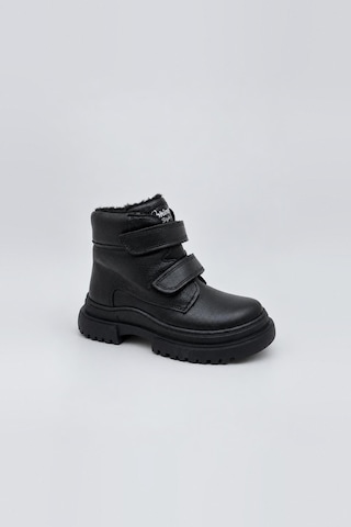 Tekiner Hakiki Deri Unisex Çocuk Bot Siyah