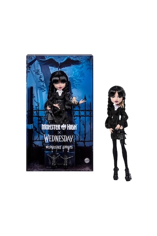 Monster High Wednesday Addams Özel Seri Bebek Thing Figürü Ve Tematik Çantalı Aksesuarlı Bebek