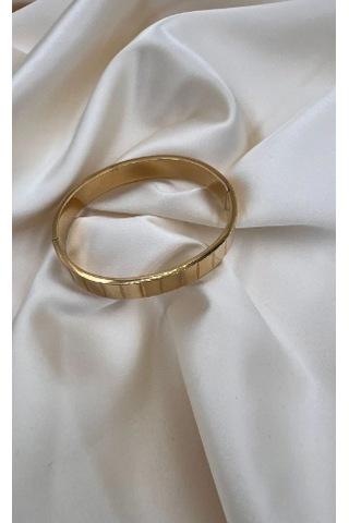 Bb Çelik Kelepçe Bilezik Altın