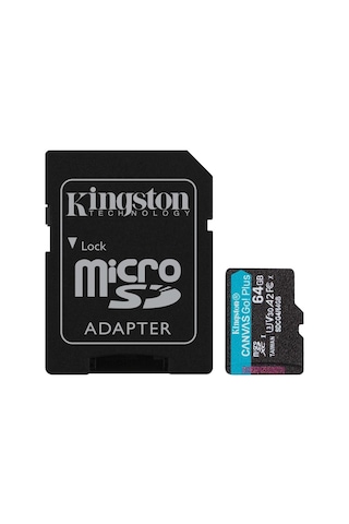Kingston Sdcg4-64gb 64gb Microsdxc Canvas Go Plus Gen4 200mb-s A2 U3 V30 Card + Adp Hafıza Kartı Kd