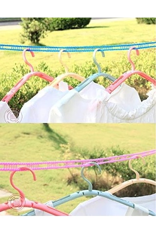 Genişletilebilir Dış Mekan Çamaşır İpi 5m Naylon Geri Çekilebilir Kaymaz B Diğer