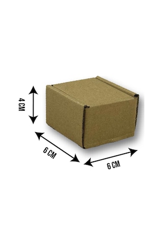 25 Adet 6x6x4cm Kilitli Dayanıklı E-ticaret Karton Kargo Kutusu