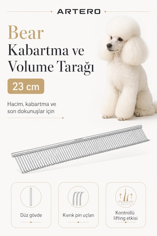 Artero Bear Kedi Ve Köpekler İçin Kabartma Ve Hacimlendirme Tarağı 23 Cm