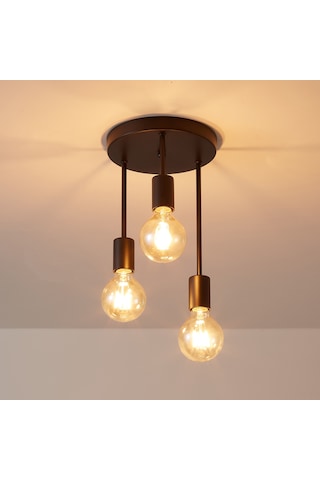 Geeksen "3 Başlıklı Retro Avize - Mutfak, Oturma Odası Ve Kafe İçin Endüstriyel Tarz Aydınlatma E26 Soket " Diğer