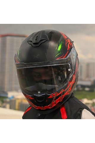 Şeffaf Cam + Nexx Y.100r Night Rider Kask Mat Siyah