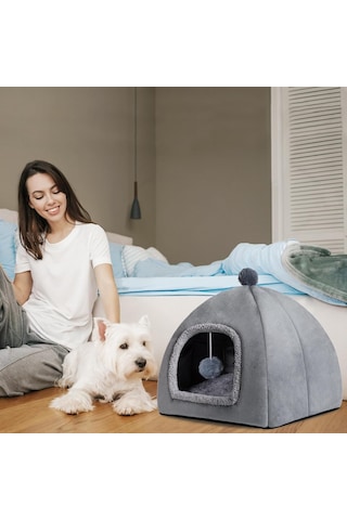 İç Mekan İçin Kedi Yatağı Mağarası, Kedi Kubbe Yatağı İçin Uygun, Kapalı Kediler İçin Saklanma Yatağı, Yav