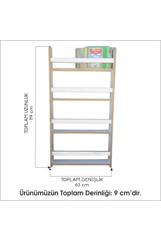 Çocuk Odası Eğitici Montessori Kitaplık Bebek Odası Kitaplık Ahşap