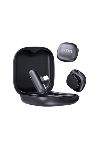 Type-c Mini Kablosuz Bluetooth 2 Kişilik Yaka Mikrofonu Yapay Zeka Destekli Uzun Pil Ömrü Mt936