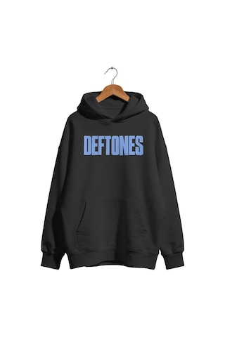 Sevbano Deftones Rock Metal Müzik Grubu Baskılı Unisex Oversize Premium H Siyah