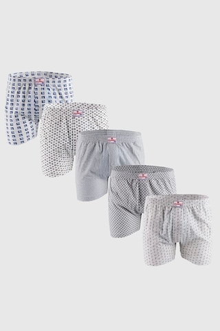 Ceylanoğlu Emprime Erkek Boxer 5,,adet Desenli 5 Li Karışık Set