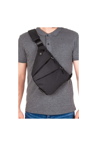 NEWİSH POLO HEYBE POSTACI ÇANTASI-BODY BAG Siyah