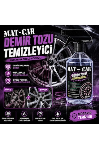 Mat-car Demir Tozu Sökücü Moraran Jant Temizleyici Demir Tozu İlacı Oto Araç Jant Temizleyici Mor Temizlik Ürünü 500ml Mat-car Demir Tozu Sökücü Moraran Jant Temizleyici Demir Tozu İlacı Oto Araç Jant Temizleyici Mor Temizlik Ürünü 500ml