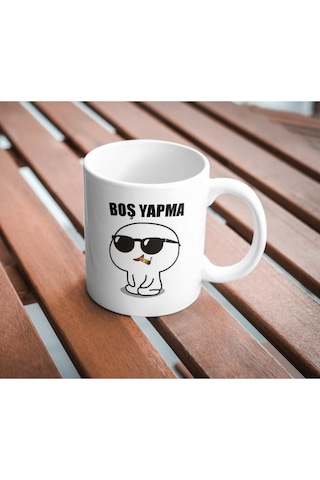 Boş Yapma Kupa Bardak Komik Yazılı Hediyelik Kahve Çay Kupası Diğer