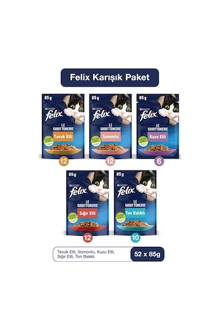 Felıx Karışık Yaş Kedi Maması 52 X 85 G