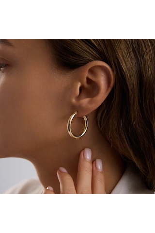 14k Altın Halka Küpe 3 Mm 2.8 Cm T14310 Renkli