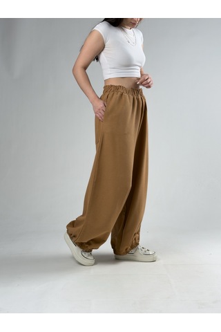 Cocopelli Kahverengi Kadın Oversize Pantolon Coc3175