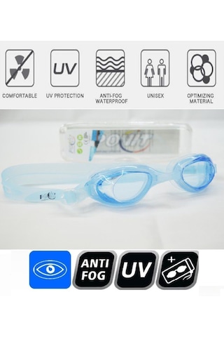 Povit Çocuk Yüzücü Deniz Gözlüğü Anti Fog Buğulanma Yapmaz 2540 Siyah Beyaz