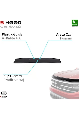 S-dizayn Renault Traffic Abs Plastik Kaput Rüzgarlığı 2001-2014 A+kalite