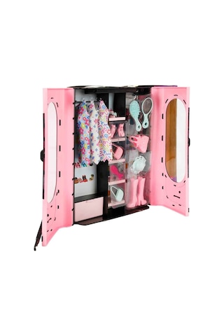 Stilim Sensin Bebek Ve Gardırobu - Açık Pembe Dolap-kumral Bebek