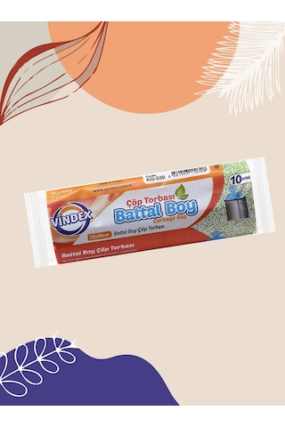 Vindex Battal Boy Çöp Torbası Siyah 75 x 90 CM