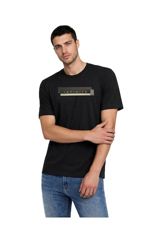 Arma Ar-ma Erkek Bisiklet Yaka Tişört Yazi Baskili Örme Kumaş Regular Fit %47 Modal %47 Pamuk %6 Likra 30/1 Penye Modal Full Likra Süprem Y31344473202 Siyah-s1