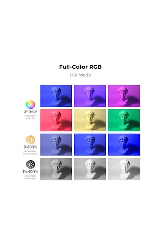 K&f Concept 12w Rgb Pocket Video Light, Mini Mobil Video Işığı Kf34.052