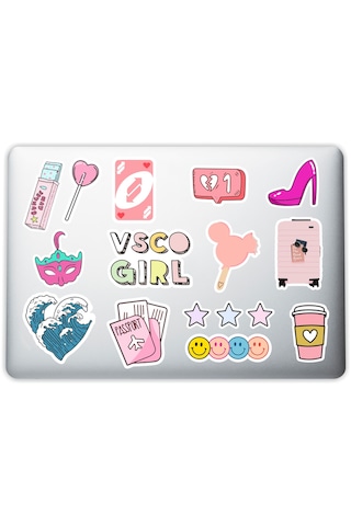 Vsco Girl Laptop Notebook Tablet Telefon Sticker Set 011