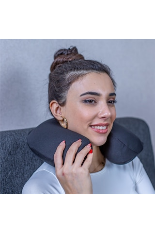 SimpleThePillow Visco Seyahat Yastığı Araba Uçak Otobüs Taşıt İçi Yolculuk Yastığı Ortopedik Yastık 31*27*10