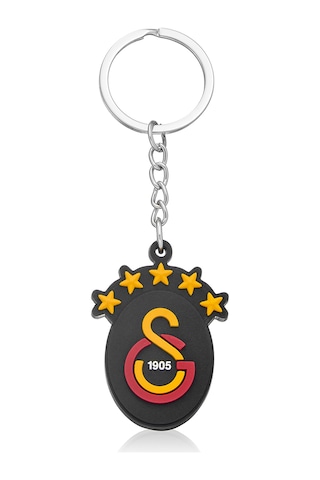 Galatasaray 5 Yıldız Siyah Arma Silikon Anahtarlık Gssıl26002