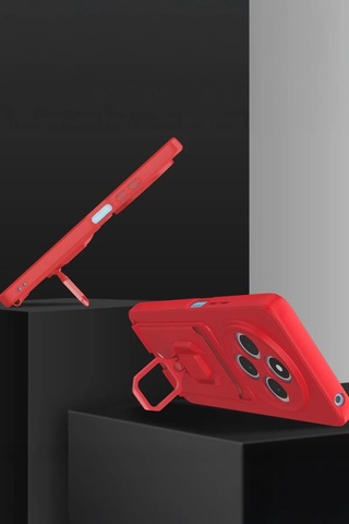 Northcity Xiaomi Redmi 14c Uyumlu Kılıf Zuma Kartvizitli Yüzüklü Silikon - Yeşil