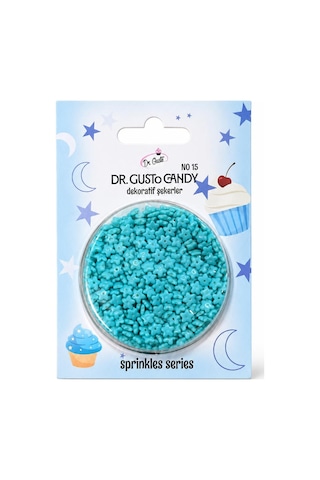 Dr. Gusto Mavi Star Yıldız Pasta Süsleme Şekeri