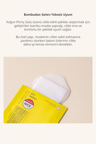 Midha Hydro Glowing Nar Özü İçeren Cilde Parlak Görünüm Sunan Nemlendirici Yaprak Maske 22 ML
