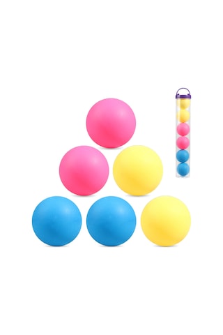 Ranyeek 6 Adet 40mm Üç Yıldızlı Tenis Topu - İyi Zıplama, Profesyonel Antrenman Ve Robotlar İçin Sarı+mavi+pembe