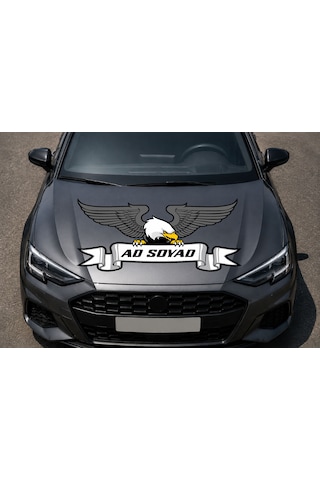 Kartal Karakartal Beşiktaş Kişye Özel Kartal Sticker - Araba Oto Motosiklet Karavan Cam Araç Sticker - 00957 40x21 Cm