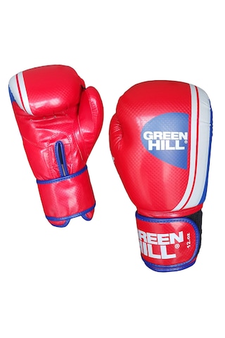 Green Hill Knock Out Carbon Deri Boks Ve Kick-boks Eldiveni Kırmızı