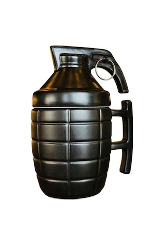 Seramik Kapaklı Bardak El Bombası Kupa Kahve Fincanı Su Bardağı 280 ml