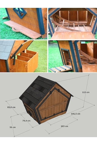 Mandu Ahşap Tavuk Kümesi 10 Tavuk Kapasiteli