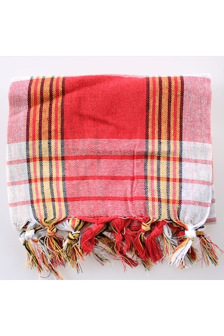 Karagöz Tekstil Geleneksel Peştemal, Gelin Hamamı, Otantik Peştamal 75x165 Cm Kırmızı 5 Adet Kırmızı