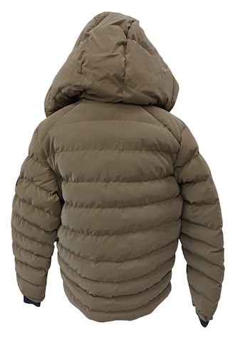 Erkek Çocuk /kız Çocuk Kapüşonu Çıkabilen İçi Peluş Astarlı Fermuar Cepli Kahverengi Renk Mont Kahverengi